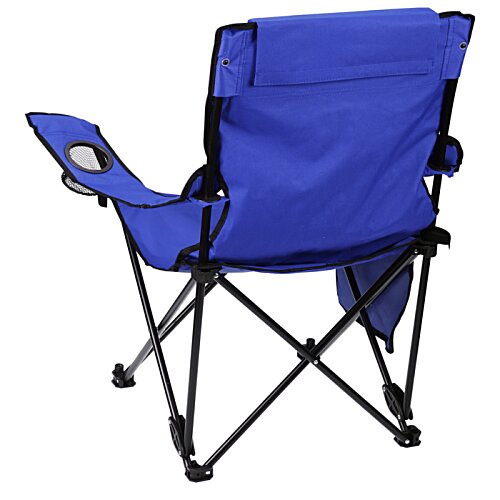 Additional Image 4 - a blue folding chair with a black frame