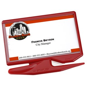 Additional Image 1 - a red and white card holder