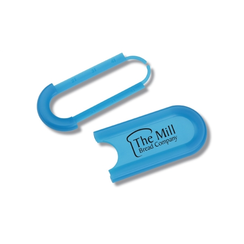 Additional Image 1 - a blue paper clip with a black label