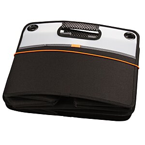 Additional Image 1 - a black and white object with orange stripe