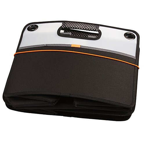 Additional Image 1 - a black and white object with orange stripe