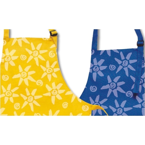 Additional Image 1 - a pair of blue and yellow aprons