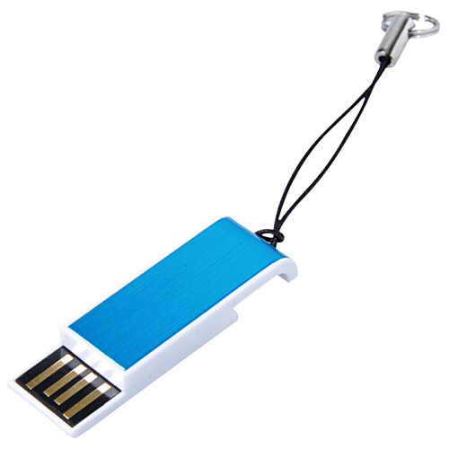Additional Image 2 - a blue and white usb flash drive