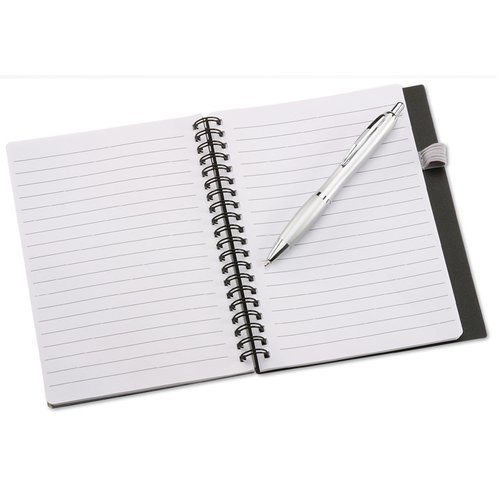 Additional Image 3 - a white notebook with a black pen