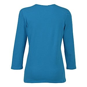 Additional Image 2 - a blue long sleeved shirt