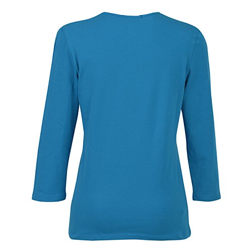 Additional Image 2 - a blue long sleeved shirt