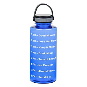 Additional Image 1 - a blue water bottle with a black handle