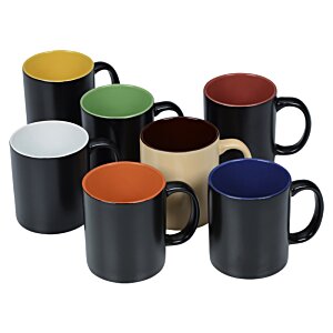 Additional Image 1 - a group of black coffee mugs