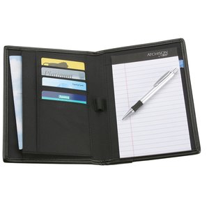 Additional Image 1 - a black folder with a white paper and a pen