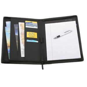 Additional Image 1 - a black folder with a white paper and a pen