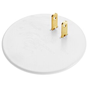 Additional Image 1 - a white round object with two gold metal rods