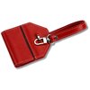 Additional Thumbnail Image 2 - a red leather tag with a silver ring