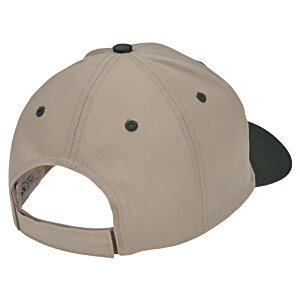 Additional Image 1 - a tan hat with black trim
