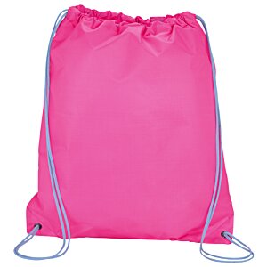 Additional Image 1 - a pink bag with blue straps