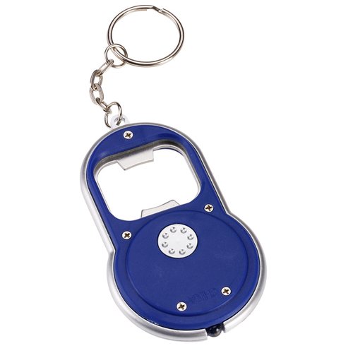 Additional Image 4 - a blue key chain with a ring