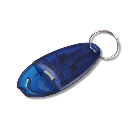 Additional Image 1 - a blue key chain with a ring