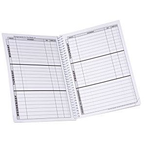 Additional Image 1 - a white open calendar with black lines