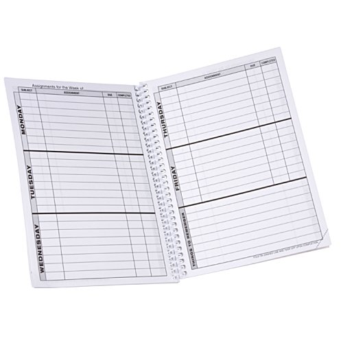 Additional Image 1 - a white open calendar with black lines