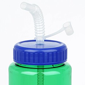 Additional Image 2 - a green and blue plastic bottle with a straw