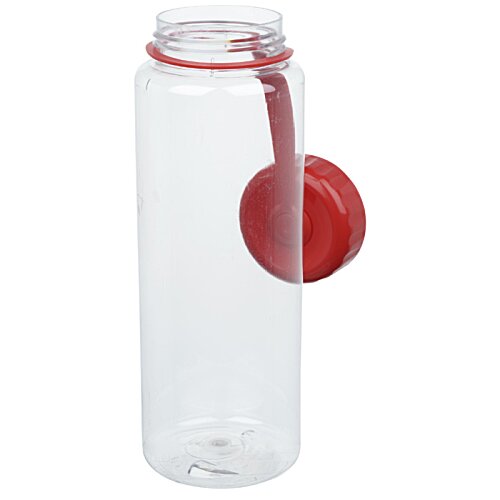Additional Image 1 - a clear plastic bottle with a red straw