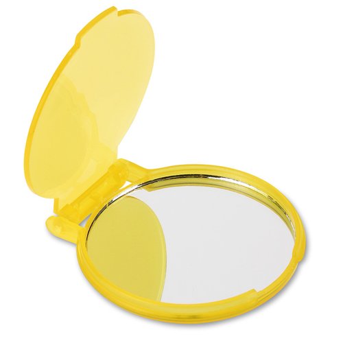 Additional Image 1 - a small yellow compact mirror