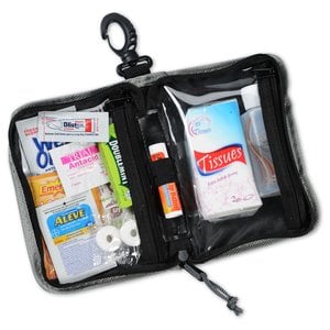 Additional Image 2 - a black zippered wallet with a key chain