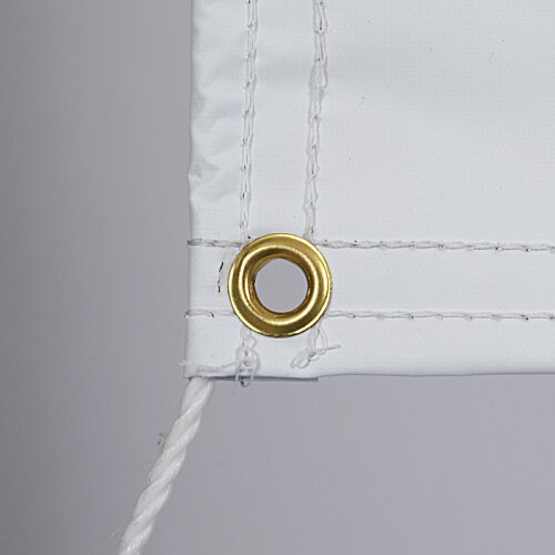 Additional Image 1 - a gold circle on a white fabric