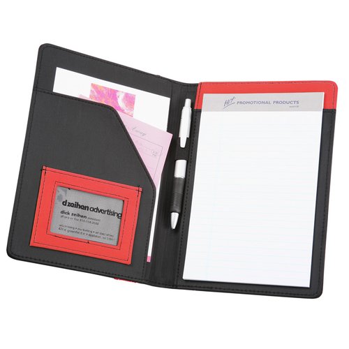 Additional Image 2 - a black and red folder with a red strip
