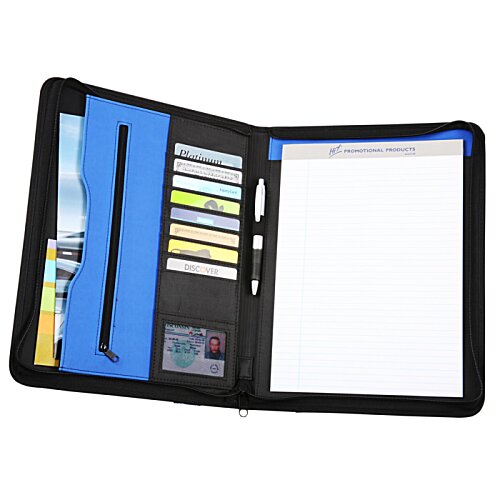 Additional Image 2 - a black and blue folder with a white screen