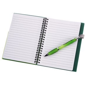 Additional Image 3 - a white notebook with a green ribbon
