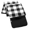View Image 2 of 5 of Picnic/Stadium Blanket - Black and White Check