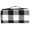 View Image 3 of 5 of Picnic/Stadium Blanket - Black and White Check