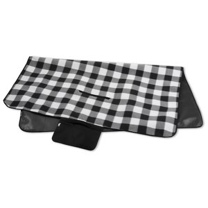 Additional Image 3 - a black and white checkered table mat
