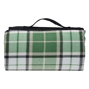 Additional Image 3 - a green and white plaid bag