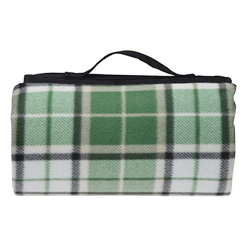 Additional Image 3 - a green and white plaid bag