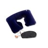 Additional Thumbnail Image 1 - a blue neck pillow with a black pillow on it