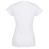 View Image 2 of 2 of Gildan Softstyle V-Neck T-Shirt - Ladies' - White - Screen