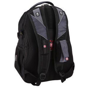 Additional Image 1 - a black backpack with red accents