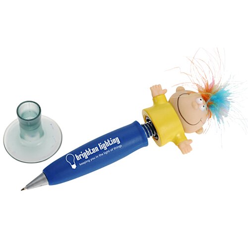 Additional Image 1 - a blue pen with a yellow handle and a blue plastic object