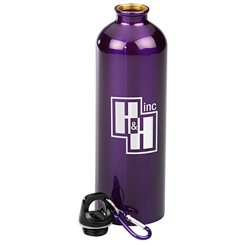 Additional Image 2 - a purple water bottle with a black cord