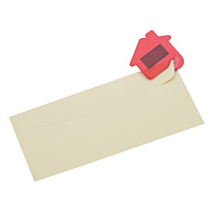 Additional Image 2 - a white rectangular object with a red house on it