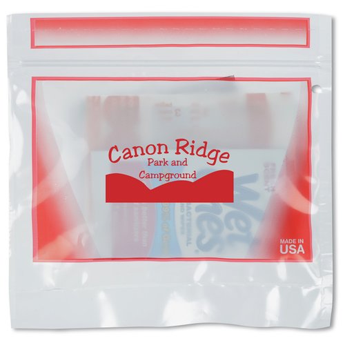 Additional Image 1 - a plastic bag with a red label