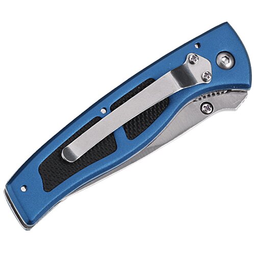 Additional Image 3 - a blue and silver pocket knife