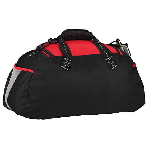 Additional Image 3 - a black and red duffel bag
