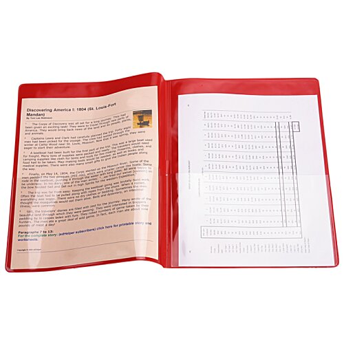 Additional Image 1 - a red folder with white pages