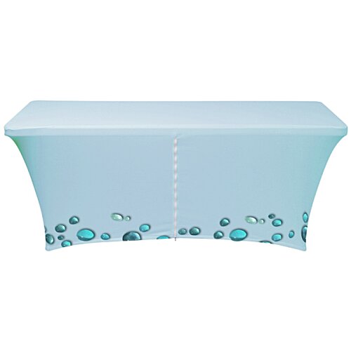 Additional Image 5 - a white table with blue and green designs