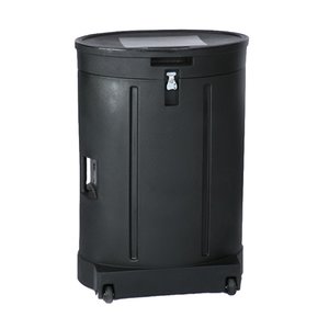 Additional Image 1 - a black plastic container with wheels