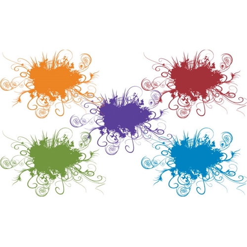 Additional Image 1 - a group of colorful blots