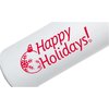 View Image 3 of 4 of h2go Stainless Bottle - 24 oz. - Happy Holidays - White