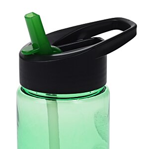 Additional Image 3 - a green water bottle with a straw